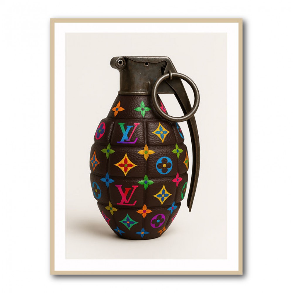 Louis Vuitton Fashion Inspired Grenade Wall Art  